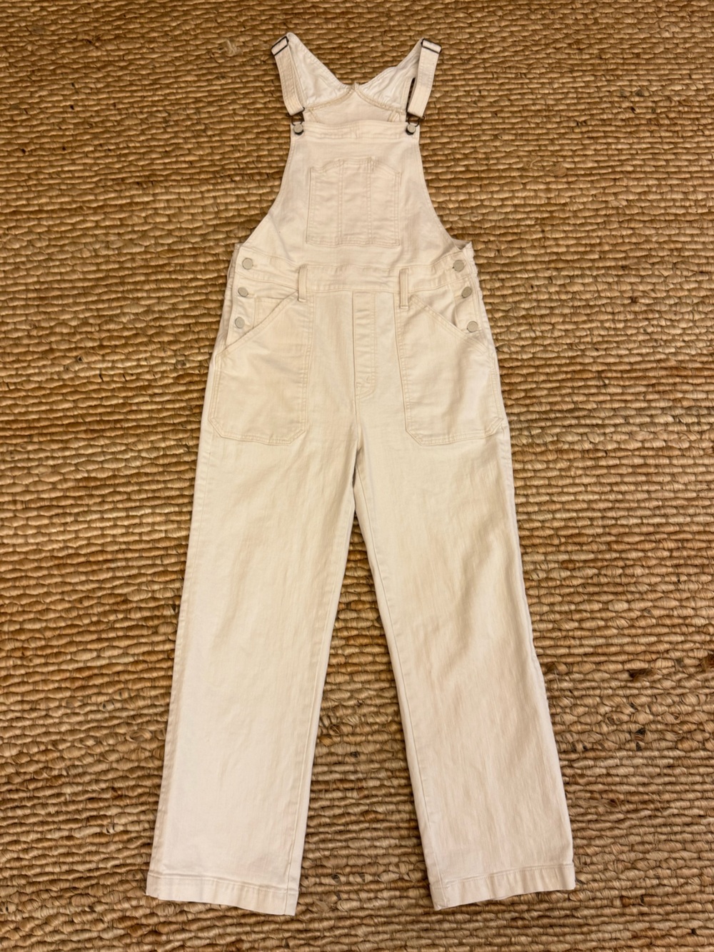 MOTHER The Patch Pocket Overall Ankle in Act Natural size Large